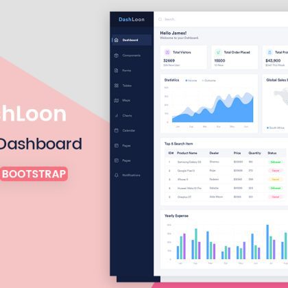 dashloon bootstrap html5 admin dashboard responsive template free