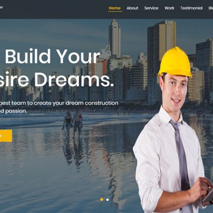 free construction agency bootstrap template