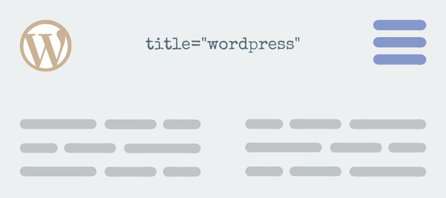 how to add WordPress title attribute