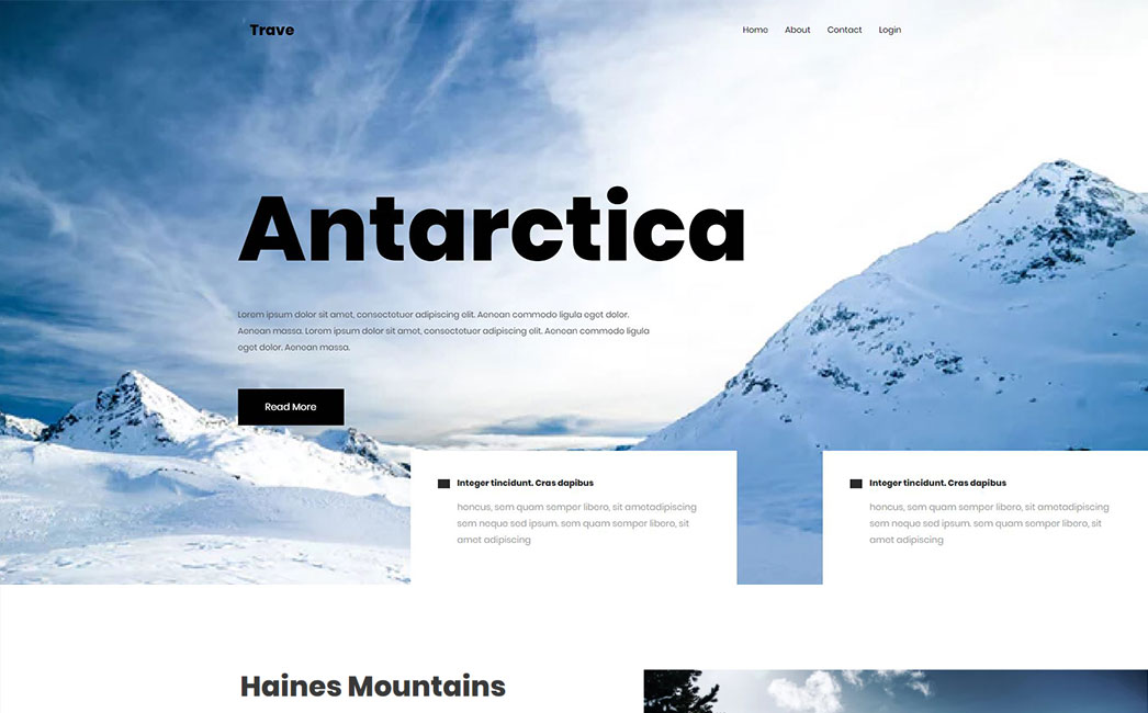 trave free html5 travel agency template